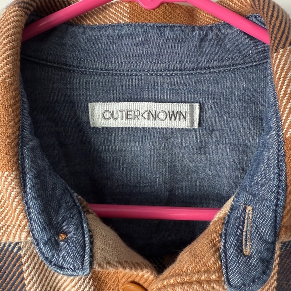 Outerknown Blanket Shirt in Sandy Montana Plaid (Men's Size XS) - Picture 3 of 11